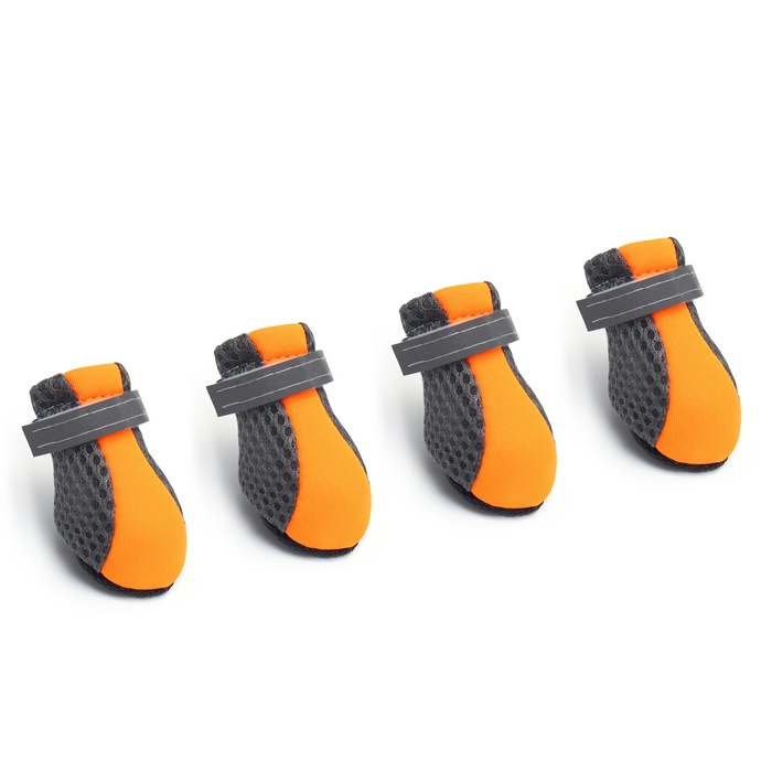 Ботинки для собак «Комфорт +», размер S (3.5×3 см), оранжевые - Фото 1