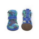 Ботинки для собак «Боец», набор 4 шт., размер 1 (подошва 4×3.2 см), камуфляж синий - Фото 3