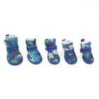 Ботинки для собак «Боец», набор 4 шт., размер 1 (подошва 4×3.2 см), камуфляж синий - Фото 4