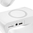 Портативная колонка - ночник G63, 15 Вт колонка, 15 W зарядка, 1800 мАч, подсветка, белая - Фото 9