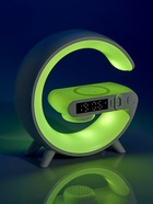 Портативная колонка - ночник G63, 15 Вт колонка, 15 W зарядка, 1800 мАч, подсветка, белая - Фото 12