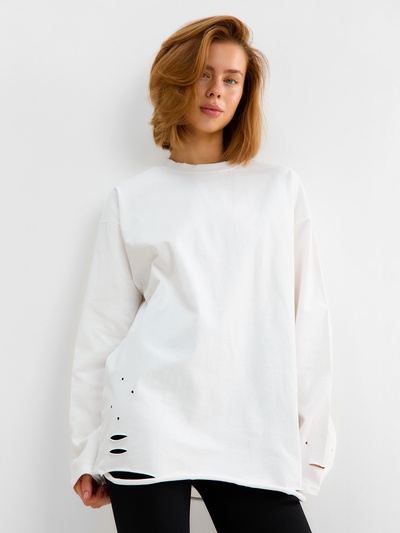 Лонгслив женский MINAKU: One Most Brand, белый, размер onesize