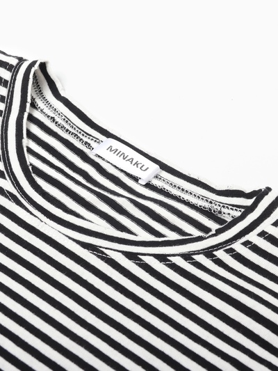 Лонгслив женский MINAKU: One Most Brand, принт тонкая полоска, размер onesize