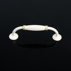 Ручка-скоба PC176WW/GP, м/о 96 мм, белая с золотом, 4 шт TMP - фото 808589264