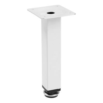 Опора квадратная OKV001WH ТУНДРА, d=25х25 мм, H=150 мм, цвет белый, 4 шт