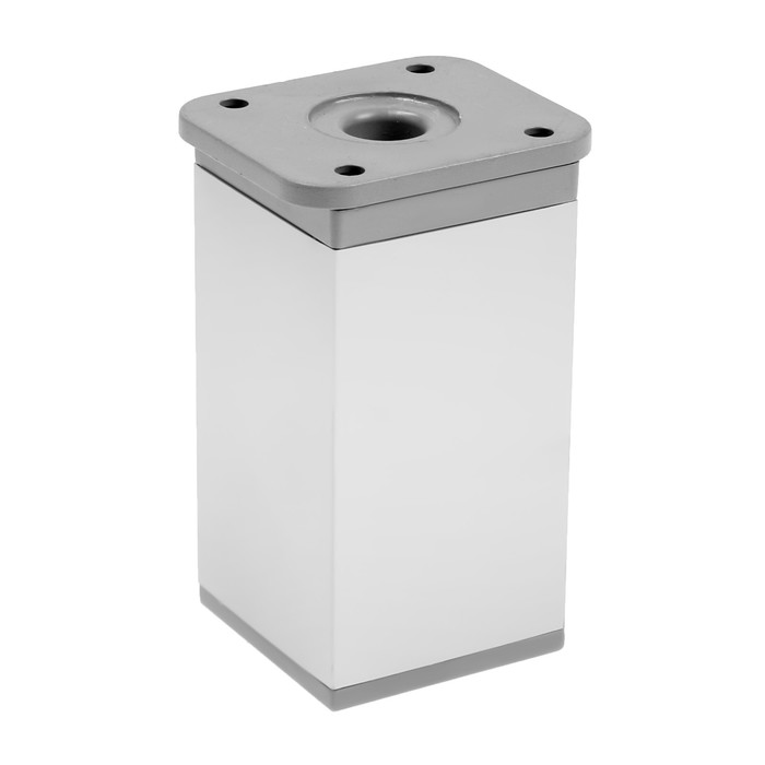 Опора регулируемая ORKV001CR ТУНДРА квадратная, 40×40, H=80 мм, цвет матовый хром, 4 шт.