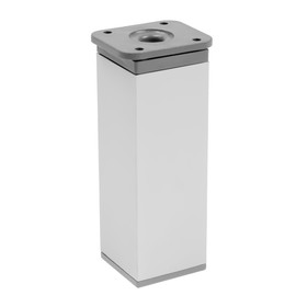 Опора регулируемая ORKV001CR ТУНДРА, квадратная, 40×40, H=120 мм, цвет мат хром, 4 шт.