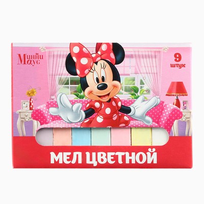 Мелки цветные для асфальта и школьной доски 9 шт. «Мышка»