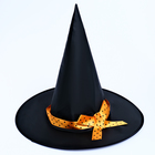 Карнавальный костюм «Милая ведьма»: платье, шляпа, гольфы, брошка, рост 116-122 см, оранжевый - Фото 7