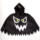 Карнавальная накидка «Жуткое привидение», длина 60 см, цвет чёрный - Фото 2