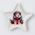 Подставка для чайных пакетиков новогодняя «Ёжик», 8.7×8.7 см - Фото 2