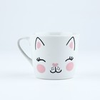 Кружка с ложкой керамическая Дорого внимание «Котик», 180 мл - Фото 3