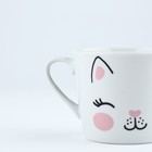 Кружка с ложкой керамическая Дорого внимание «Котик», 180 мл - Фото 4