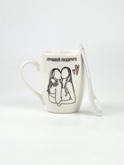 Кружка с ложкой керамическая «Лучшей подруге», 310 мл - Фото 2