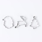 Формы для выпечки новогодние «Волшебство», 3 шт. - Фото 2