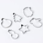 Формы для выпечки новогодние «Зимние истории», 6 шт. - Фото 3