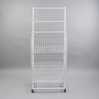 Стойка под зонты, разборная, 3 наклонные корзины, 3 яруса, 60×40×150 см, белая - Фото 4