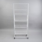 Стойка под зонты, разборная, 3 наклонные корзины, 3 яруса, 60×40×150 см, белая - Фото 5