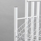 Стойка под зонты, разборная, 3 наклонные корзины, 3 яруса, 60×40×150 см, белая - Фото 6