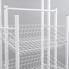 Стойка под зонты, разборная, 3 наклонные корзины, 3 яруса, 60×40×150 см, белая - Фото 8