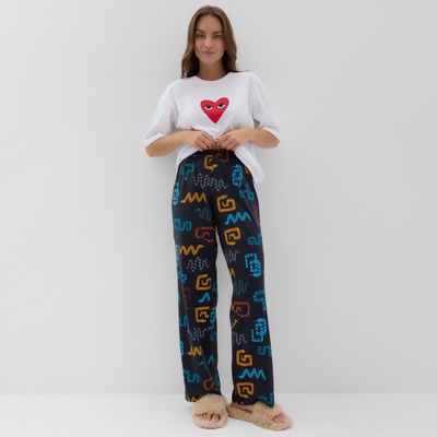 Пижама новогодняя женская (футболка и брюки) KAFTAN «Змейки» размер 52-54