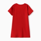 Сорочка для девочки новогодняя KAFTAN «Мишка в шарфе», размер 34 (122-128 см), красная - фото 23582144
