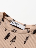 Пижама новогодняя для девочки: лонгслив, легинсы, KAFTAN «Ёлки», бежевая, рост 86-92 см - Фото 11