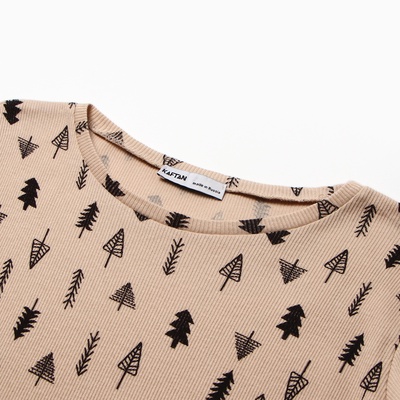 Пижама новогодняя женская (лонгслив, шорты) KAFTAN «Елки», размер 44-46