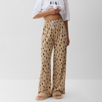 Пижама новогодняя женская (футболка, брюки) KAFTAN «Елки», размер 52-54