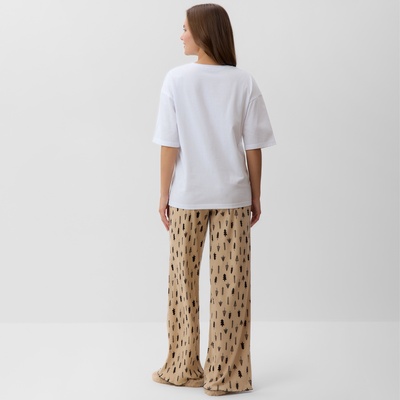 Пижама новогодняя женская (футболка, брюки) KAFTAN «Елки», размер 52-54