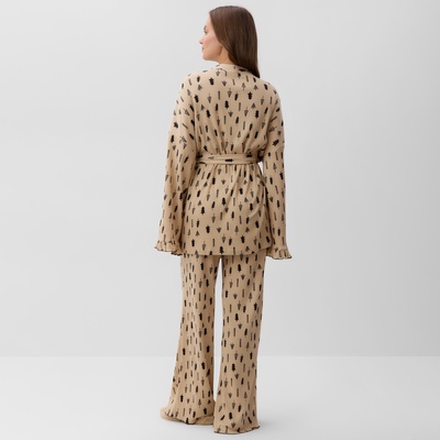 Пижама новогодняя женская (рубашка, брюки) KAFTAN «Елки», размер 48-50