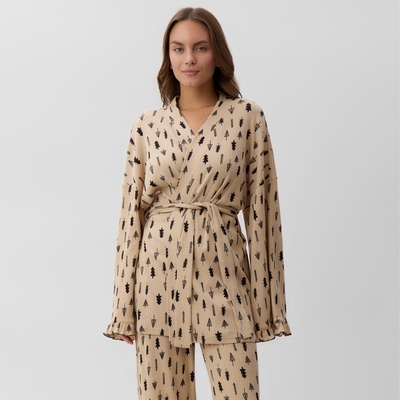 Пижама новогодняя женская (рубашка, брюки) KAFTAN «Елки», размер 52-54