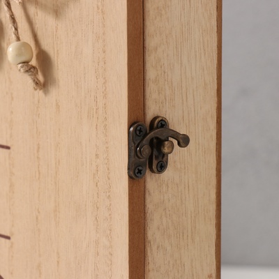 Ключница настенная «KEYS с сердечком и бантом», дерево, 3×19×25.6 см
