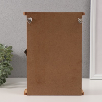 Ключница настенная «KEYS с сердечком и бантом», дерево, 3×19×25.6 см