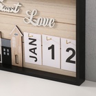 Настенный календарь-вечный «Домики», дерево, 30×20 см - Фото 2