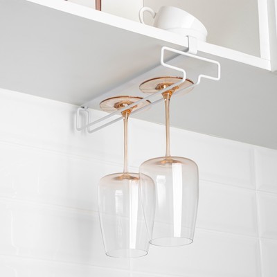 Сушилка для бокалов Доляна, 26.5×10.5×7 см, цвет белый