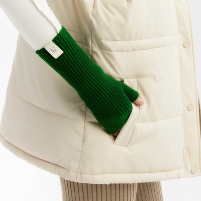 Митенки MIST удлиненные, р-р 23см, хаки