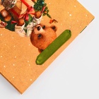 Пакет подарочный новогодний ламинированный «Милый мишка», 23×17.8×9.8 см 10544234