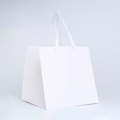Пакет с квадратным дном 25×25×25 см, Белый