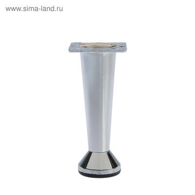 Опора мебельная, регулируемая, конусообразная, h=100 мм, цвет хром, 4 шт. TMP