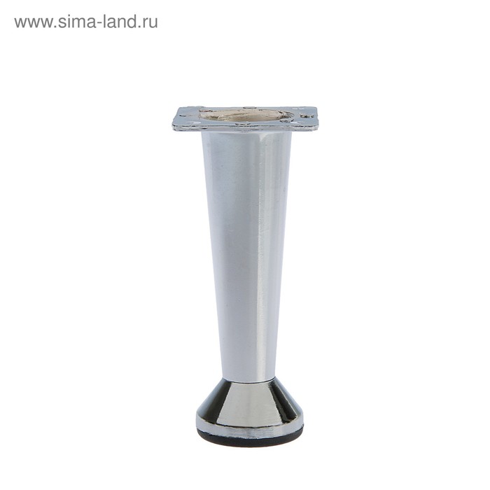 Опора мебельная, регулируемая, конусообразная, h=100 мм, цвет хром, 4 шт. TMP - Фото 1