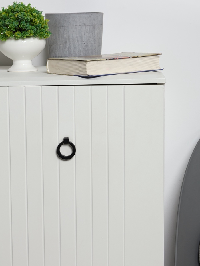 Ручка-кнопка ТУНДРА РК045BL, черная, 8 шт.