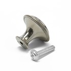 Ручка кнопка ТУНДРА, d=28 мм, цвет матовый никель, 8 шт 10788144