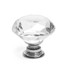 Ручка-кнопка CAPPIO "Алмаз", стеклянная, d=30 мм, 8 шт. - фото 31969750