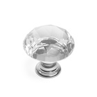 Ручка-кнопка CAPPIO "Алмаз", стеклянная, d=30 мм, 8 шт. - фото 31969751