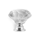 Ручка-кнопка CAPPIO "Алмаз", стеклянная, d=30 мм, 8 шт. - фото 31969753