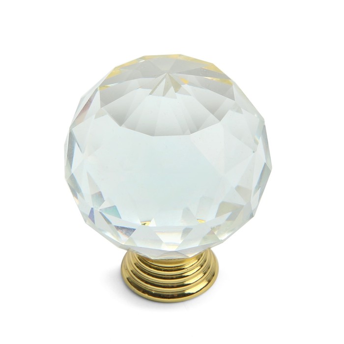 Ручка-кнопка CAPPIO Алмаз, стеклянная, d=40 мм, 8 шт.