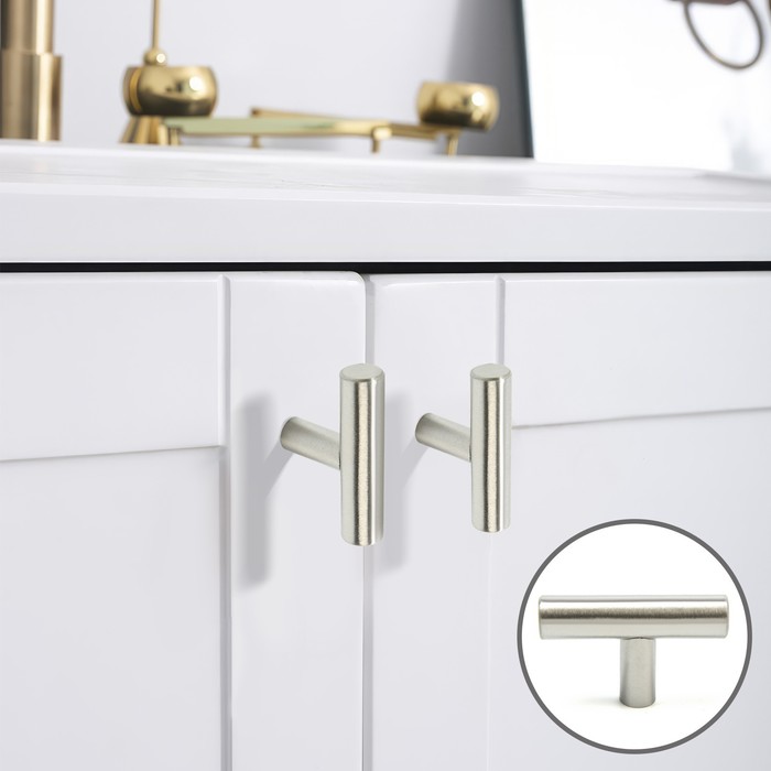 Ручка-кнопка CAPPIO PK332 LIGHT, d=12 мм, цвет сатиновый никель, 8 шт.