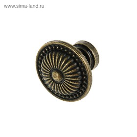 Ручка кнопка ТУНДРА VINTAGE 002, цвет бронза, 8 шт