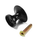 Ручка кнопка ТУНДРА VINTAGE 009, черная, 8 шт TMP - фото 808589451